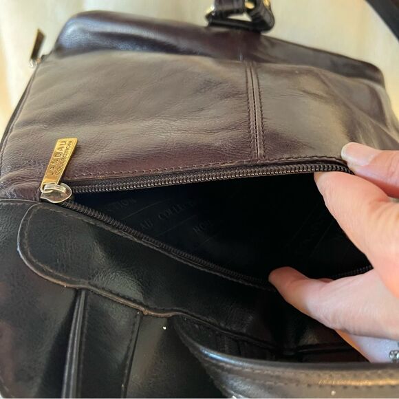 Landau Sacamoto brown leather backpack - Picture 13 of 14